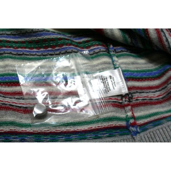 Talbots Fair Isle Striped Cardigan Sweater Womens XL Wool Blend Preppy Classic - Picture 3 of 7